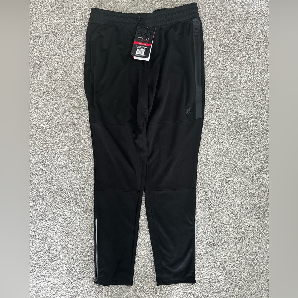 NWT Spyder Active Wear Pants -  Mens Size Large Black